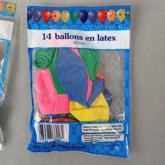 81 latex balloons multicolor new old stock 9" 12" - Picture 7 of 10
